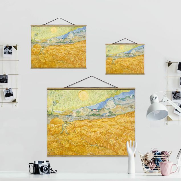 Landscape canvas prints Vincent Van Gogh - The Harvest, The Grain Field