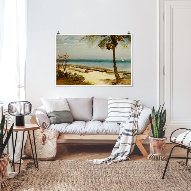 Landscape canvas prints Albert Bierstadt - Tropical Coast