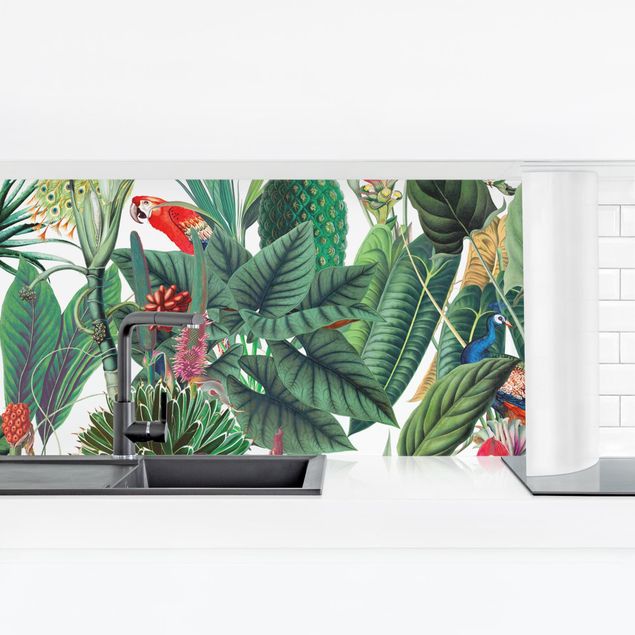 Kitchen Colourful Tropical Rainforest Pattern