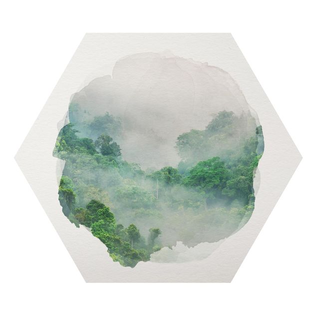 Flower print WaterColours - Jungle In The Mist