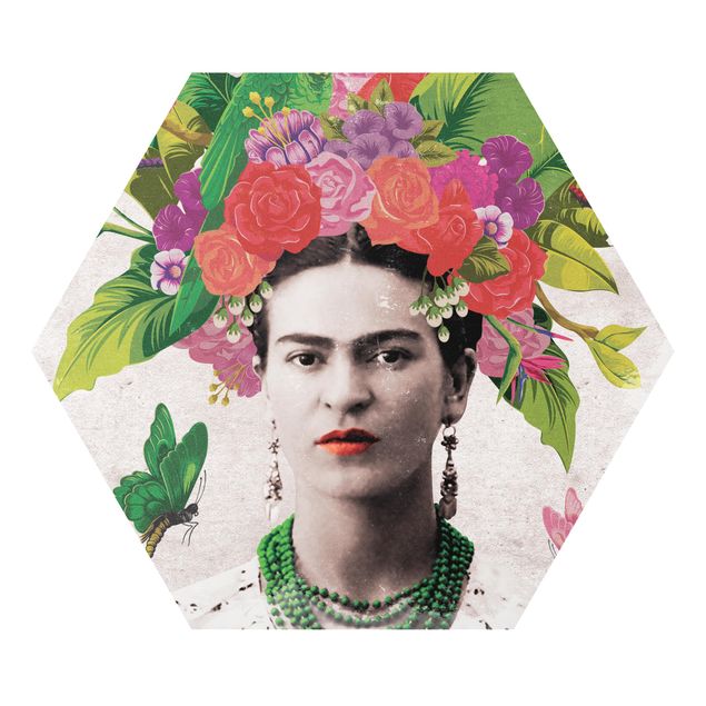 Floral canvas Frida Kahlo - Flower Portrait