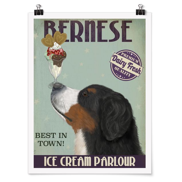 Framed quotes Bernese Mountain Dog With Ice
