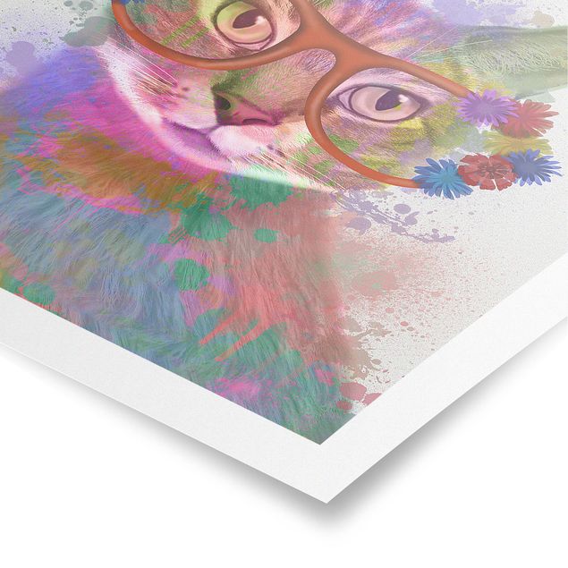 Posters animals Rainbow Splash Cat