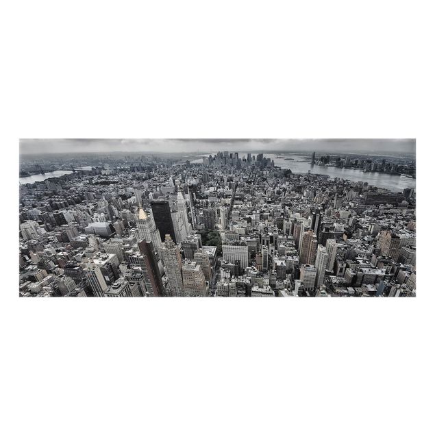 Glass Splashback - View Over Manhattan - Panoramic