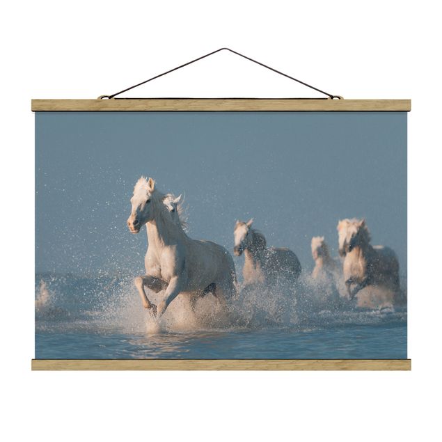 Modern art prints Herd Of White Horses