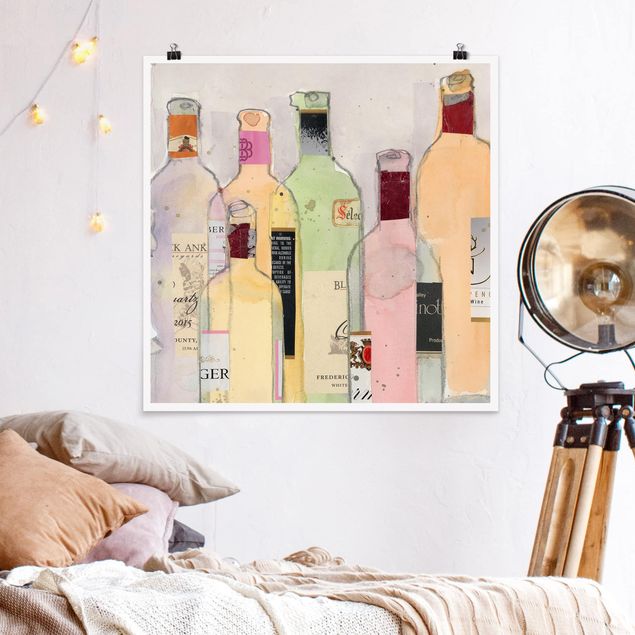 Contemporary art prints Wine Bottles In Watercolour I