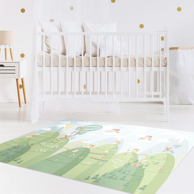 Kids room decor Forest With Houses And Animals