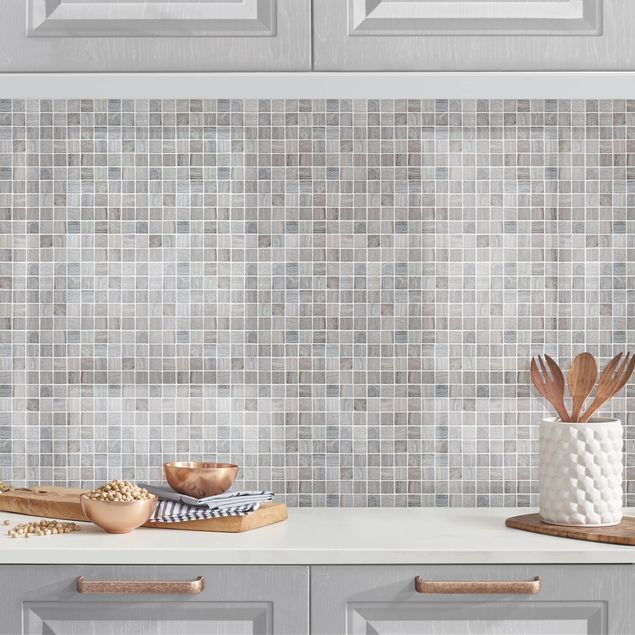 Kitchen Mosaic Tiles Marble Look
