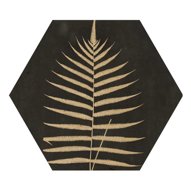 Wood prints Fern With Linen Structure III