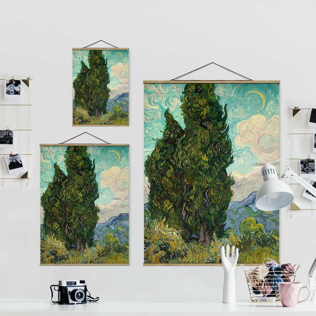 Prints landscape Vincent van Gogh - Cypresses