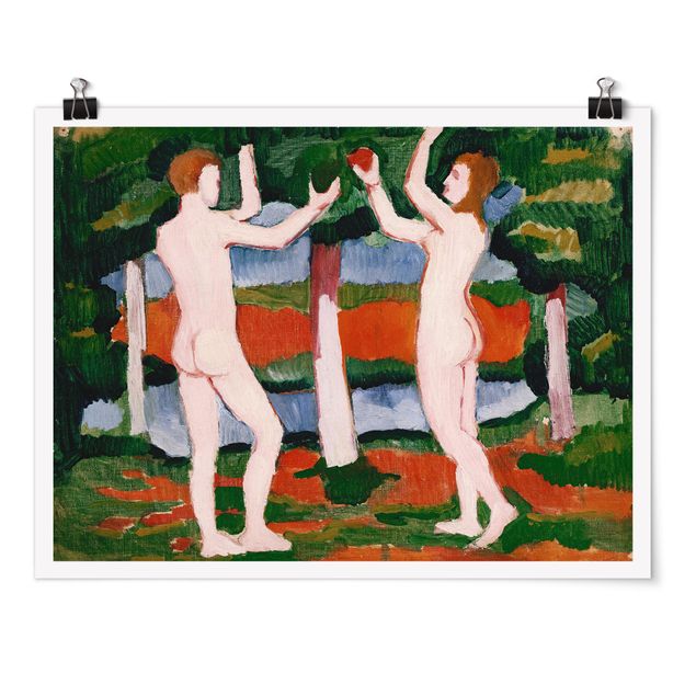 Art prints August Macke - Adam And Eve