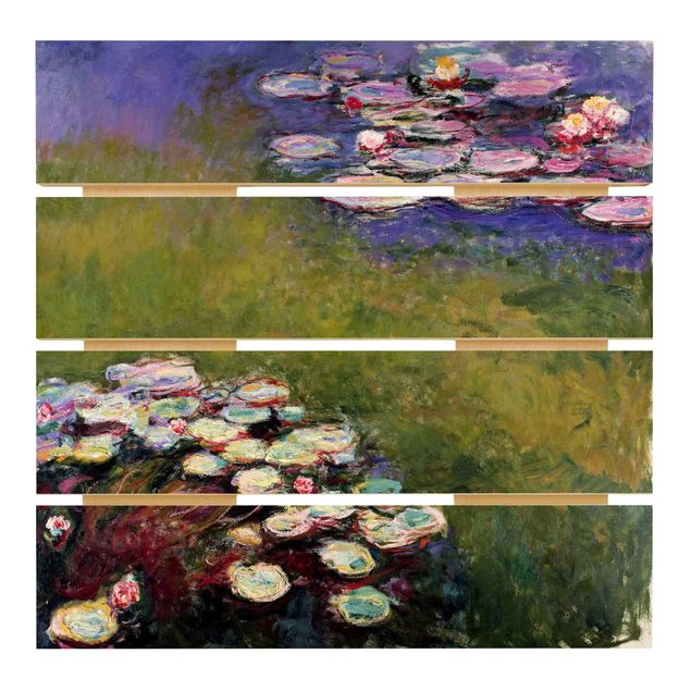 Wood prints landscape Claude Monet - Water Lilies