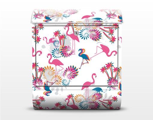 Letterboxes Flamingo Designmuster