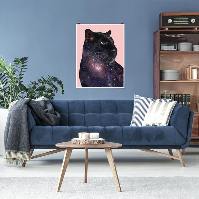 Canvas art Panther With Galaxy
