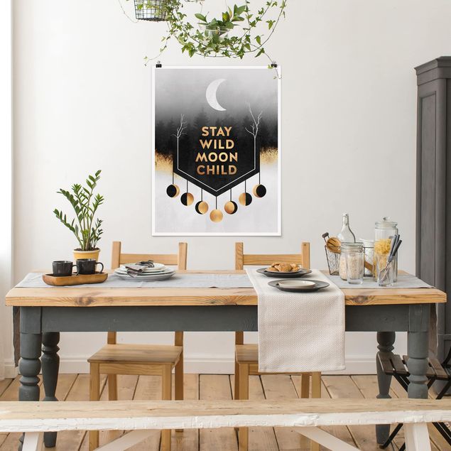 Art posters Stay Wild Moon Child