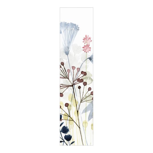 Sliding panel curtains flower Wildflower Watercolour I