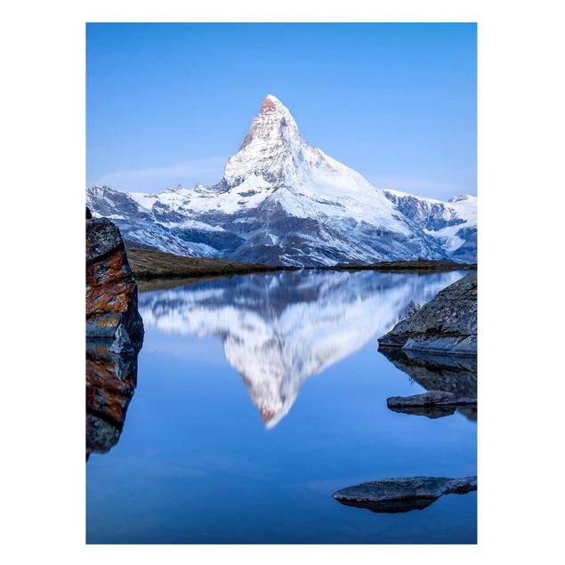 Landscape canvas prints Stellisee Lake In Front Of The Matterhorn