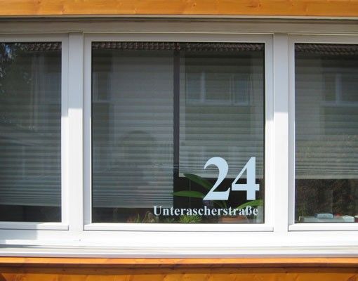 Window decals No.UL1032 Customised text Street And House Number