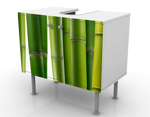 Wash basin cabinet design - Bamboo Plants