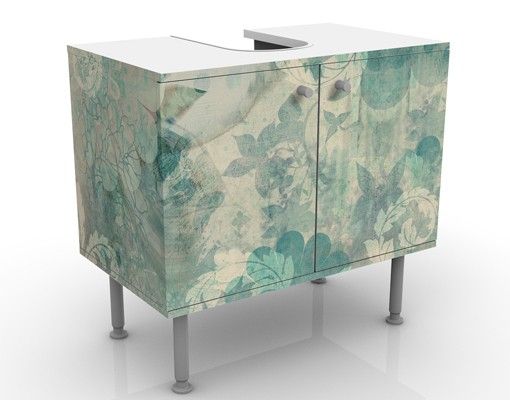 Wash basin cabinet design - Ice Flowers