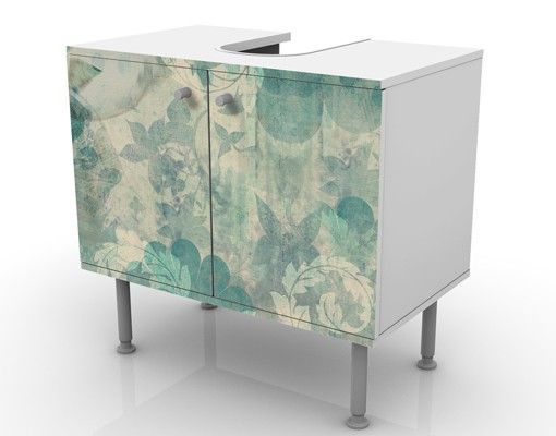 Wash basin cabinet design - Ice Flowers