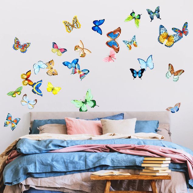 Nursery decoration Watercolour Butterflies Set
