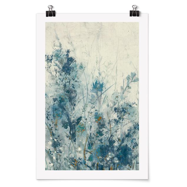 Prints modern Blue Spring Meadow I