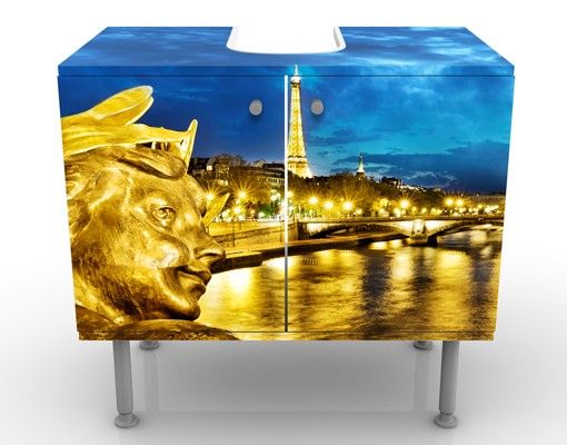 Wash basin cabinet design - Golden Paris