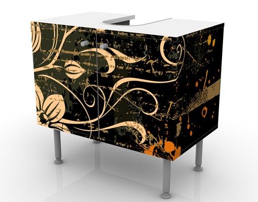 Wash basin cabinet design - Delicate Tendrils