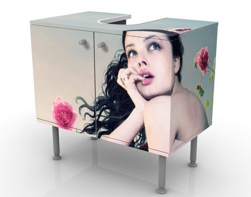 Wash basin cabinet design - Woman In The Rose Field