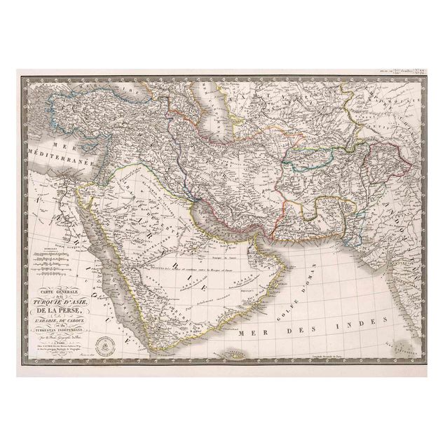 Magnet boards maps Vintage Map In The Middle East