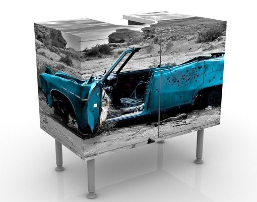 Grey under sink cabinet Turquoise Cadillac