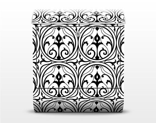 Mailbox Ornamental Circles Design Pattern 39x46x13cm