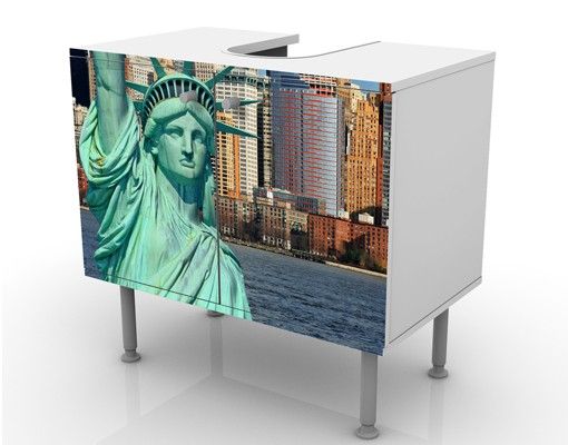 Wash basin cabinet design - New York Skyline