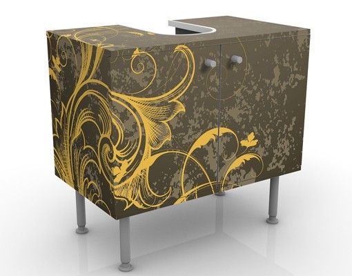 Sink unit Flourishes In Gold And Silver