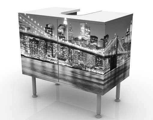 Wash basin cabinet design - Nighttime Manhattan Bridge II