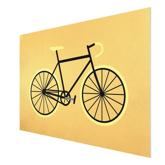 Contemporary art prints Bicycle In Yellow