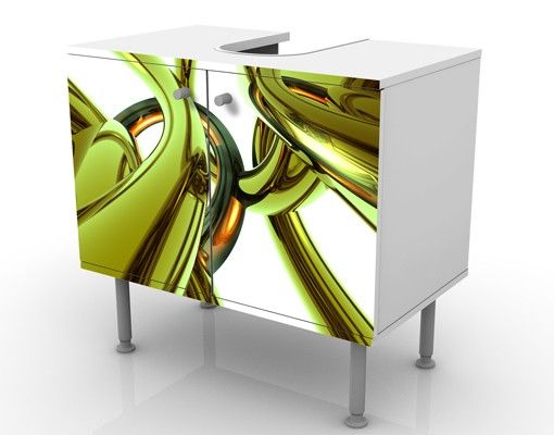 Wash basin cabinet design - Stunning Green Style