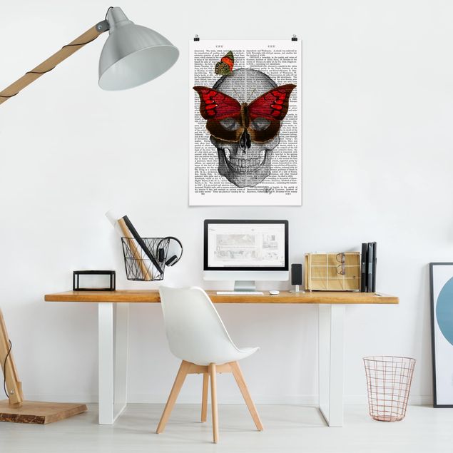 Prints animals Scary Reading - Butterfly Mask