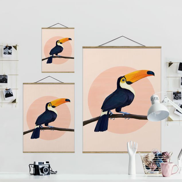 Laura Graves Art Illustration Bird Toucan Painting Pastel