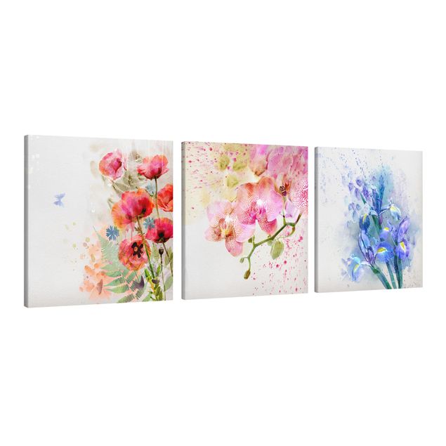 Prints modern Watercolour Flower Trio