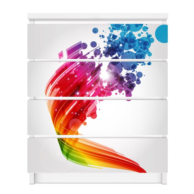 Adhesive films multicoloured Rainbow Wave And Bubbles