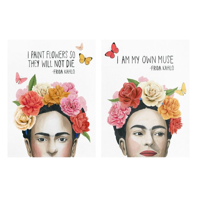 Prints multicoloured Frida's Thoughts Set I