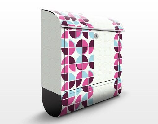 Letterboxes multicoloured Retro Circles Pattern Design