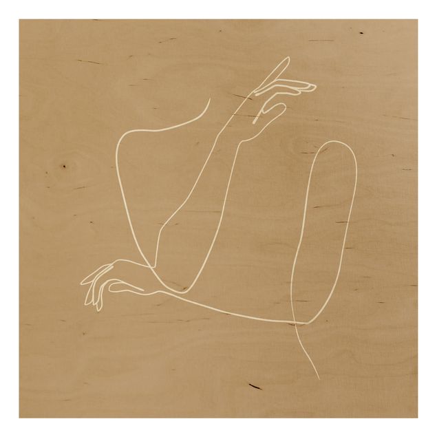 Continuous line drawing Line Art Hands Woman Beige