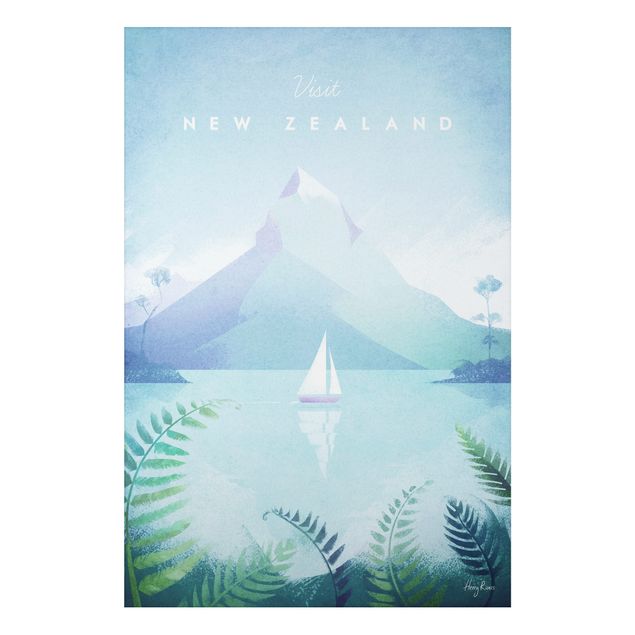 Prints landscape Travel Poster - New Zealand