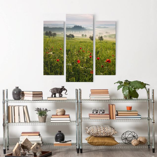 Poppies wall art Tuscan Spring