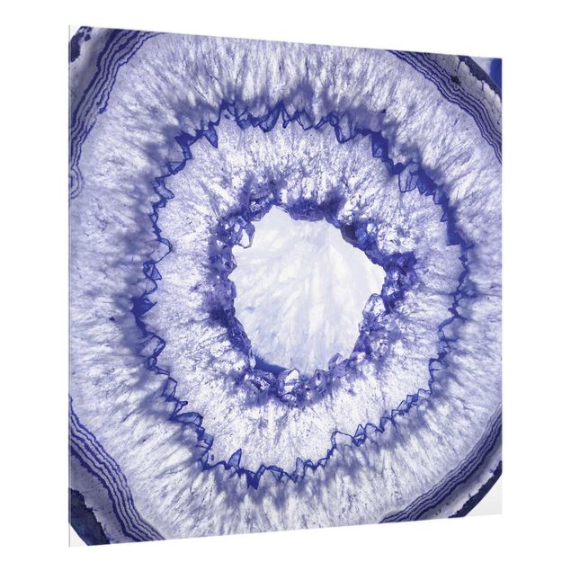 Glass splashback kitchen Blue Purple Crystal