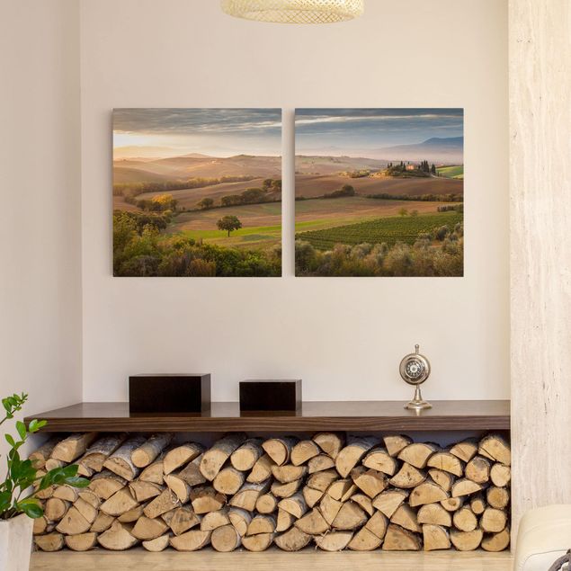 Italy canvas wall art Olive Grove In Tuscany