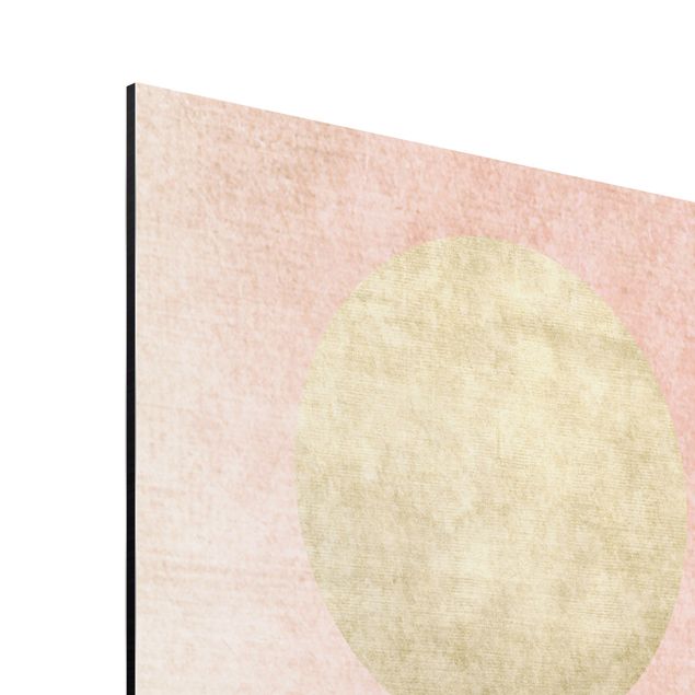 Modern art prints Golden Sun Pink Bamboo